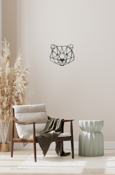 AR0438 DECOUPE TETE OURS ORIGAMI