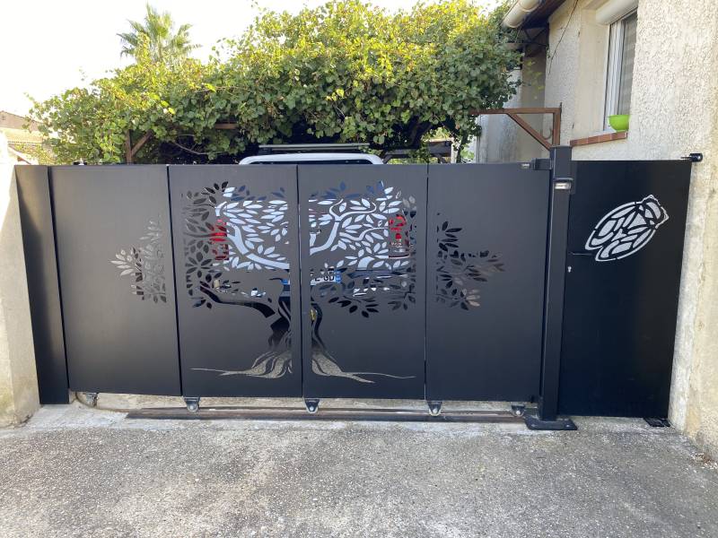 PORTAIL SEQUENTIEL MOTIF OLIVIER A AUBIGNAN, VAUCLUSE